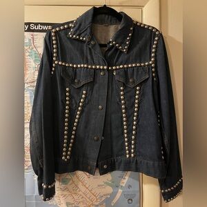 Vintage Levi’s white tab denim jacket - studded denim GEM size medium